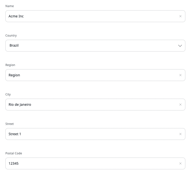 Address field type